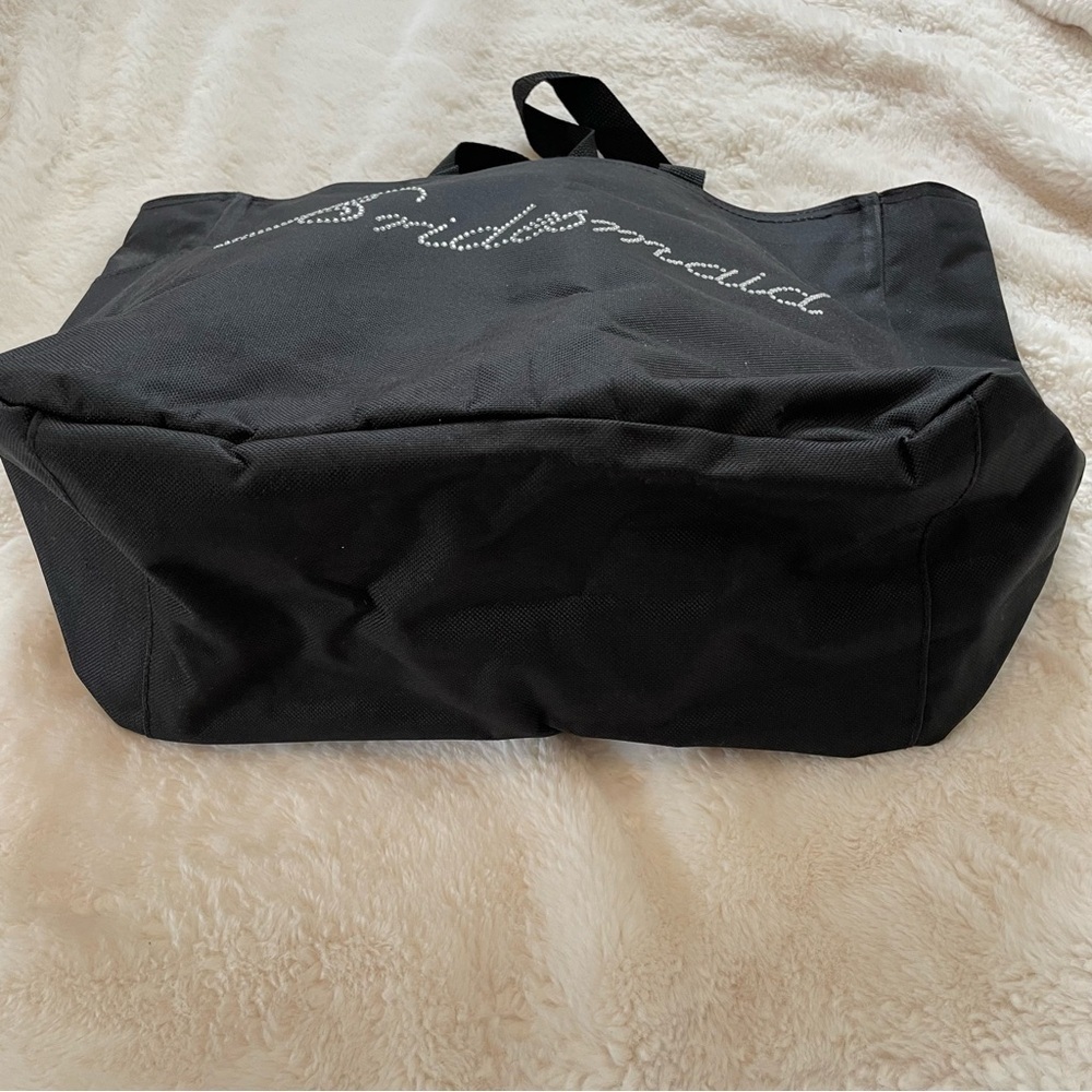 Elevate Your Bridal Party with Our 12x18 Rhinestone Bridesmaid Tote Bag in Black - Picture 4 of 7